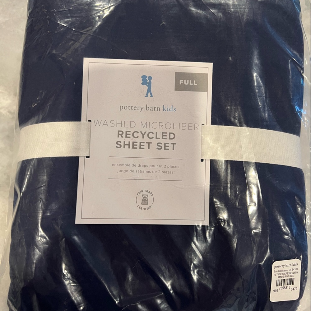 * New in Package* Pottery Barn Washed Microfiber Sheet Set